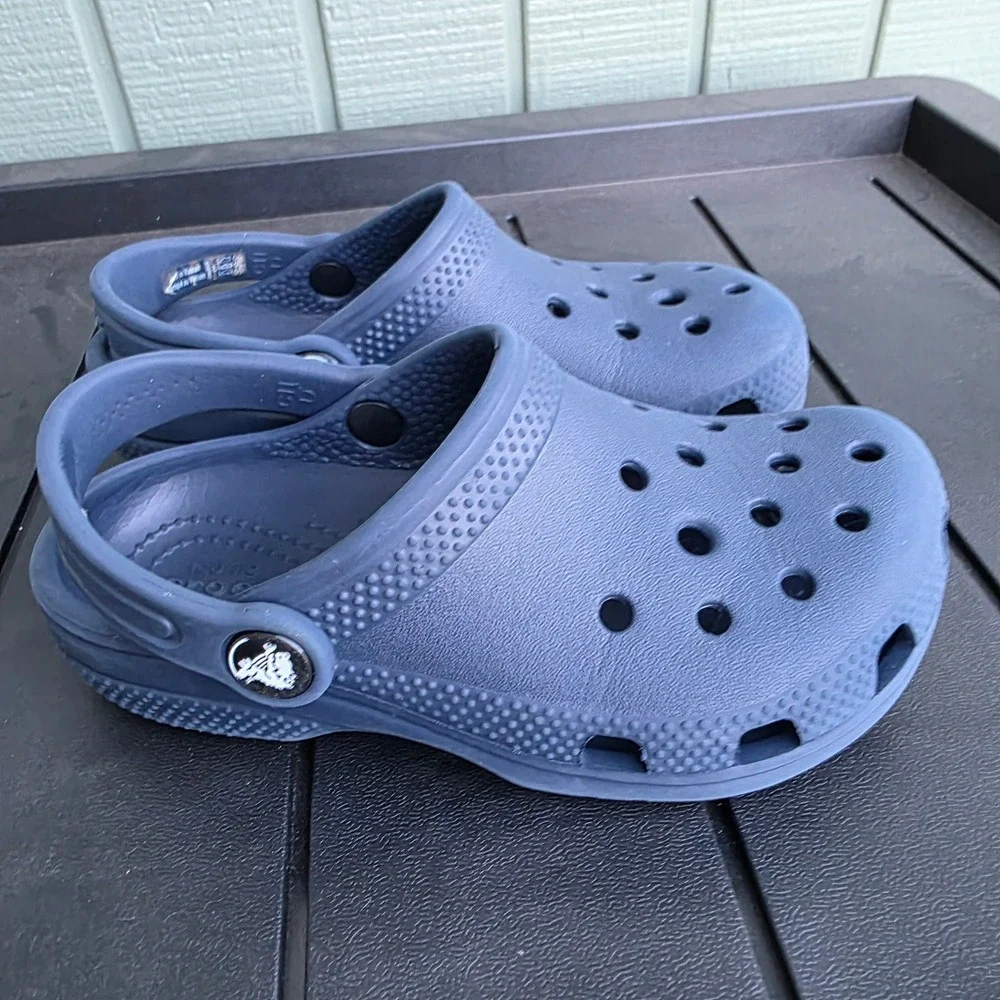 Crocs Kids Classic Clog Navy Blue Slip On Water Shoes Size 11
